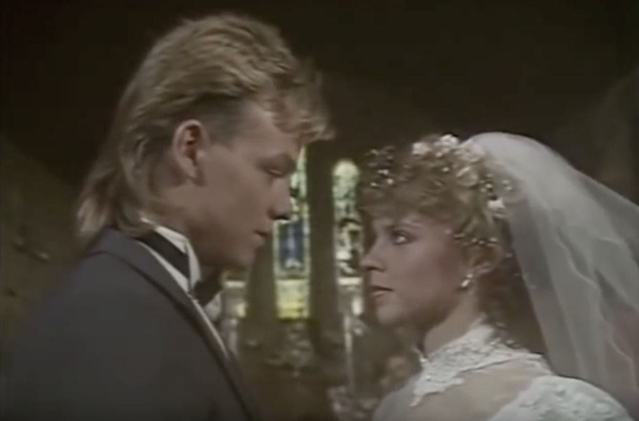 Their wedding episode was watched by nearly 20 million viewers (Credit: Neighbours/Grundy Television)