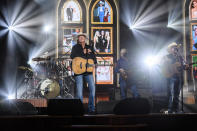 Alan Jackson performs at the 56th annual Academy of Country Music Awards on Thursday, April 15, 2021 at the Ryman Auditorium in Nashville, Tenn. The awards show airs on April 18 with both live and prerecorded segments. (Photo by Amy Harris/Invision/AP)