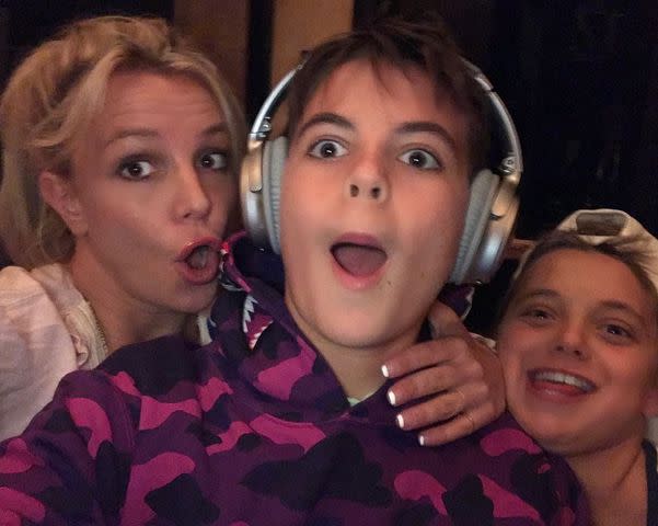 <p>Britney Spears/Instagram</p> Britney Spears and her sons