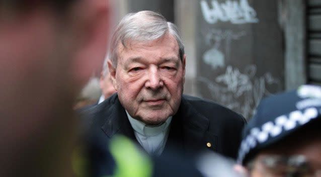 George Pell was convicted of sexually abusing two 13-year-old boys. Source: AAP