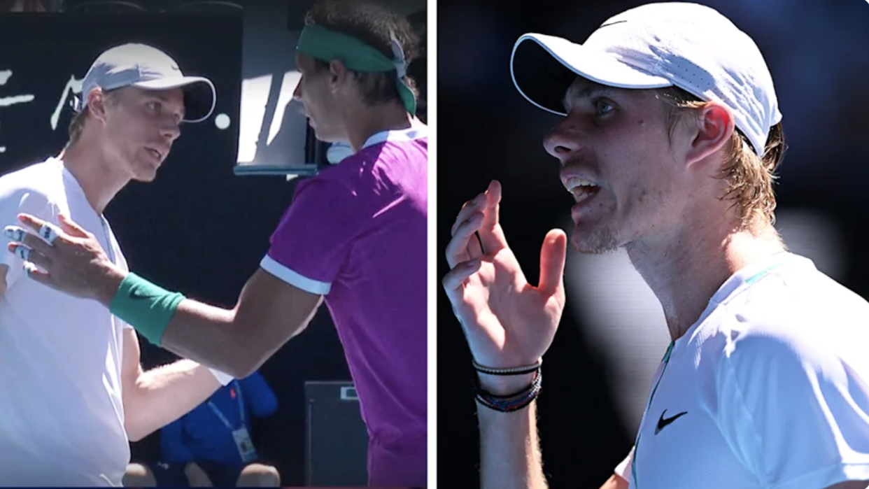 Denis Shapovalov perdió los papeles y llamó corrupto al árbitro de su encuentro frente a Rafael Nadal en el Open de Australia.