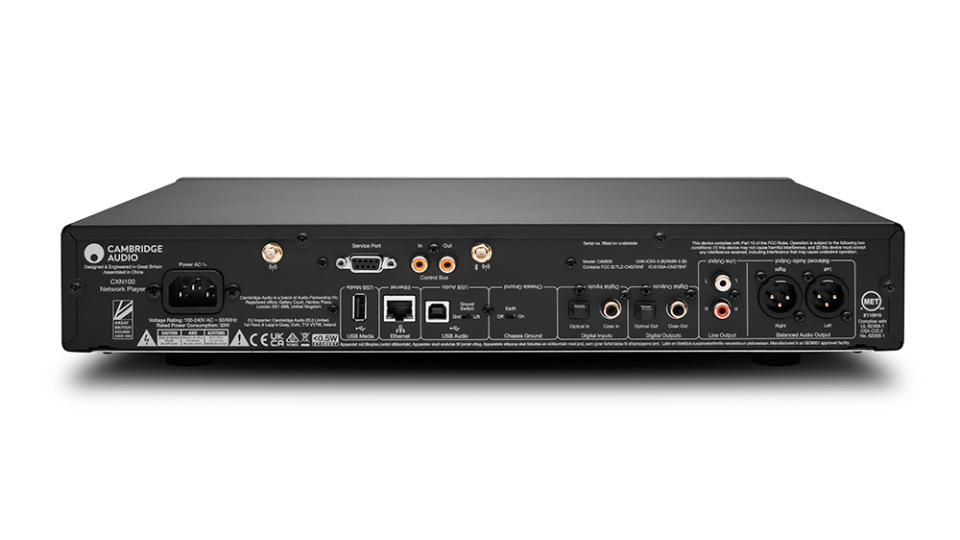 Cambridge Audio CXN100 rear panel connections