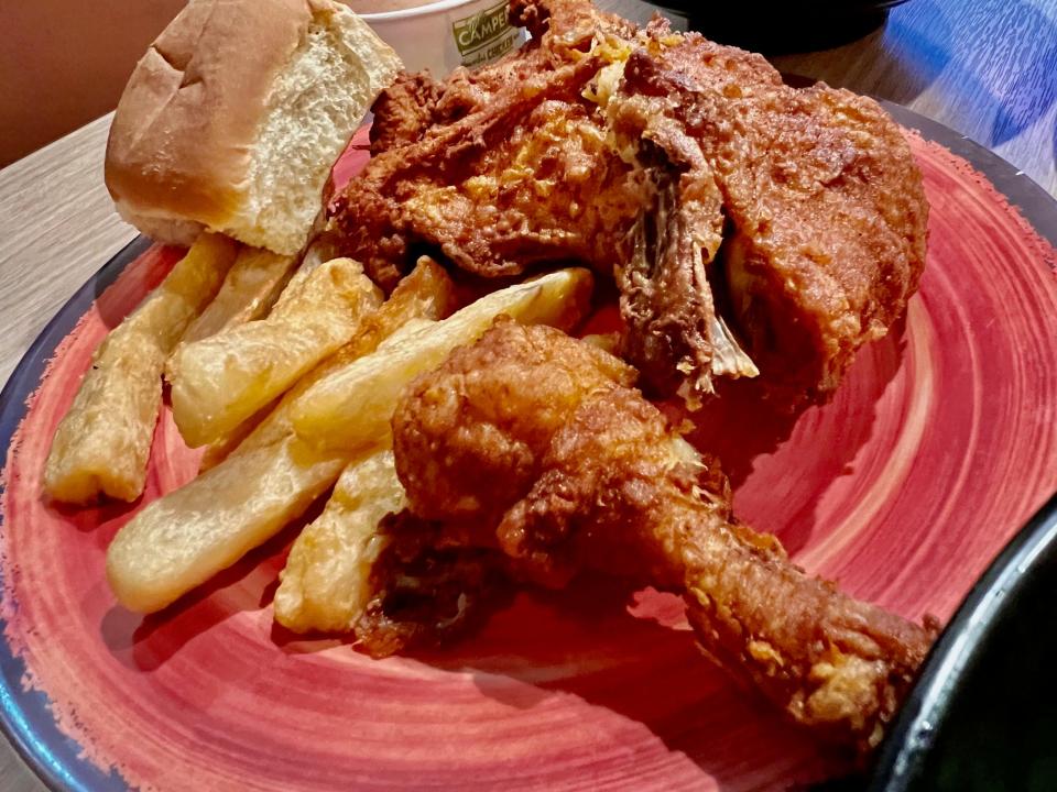 Pollo Campero's bone-in fried chicken