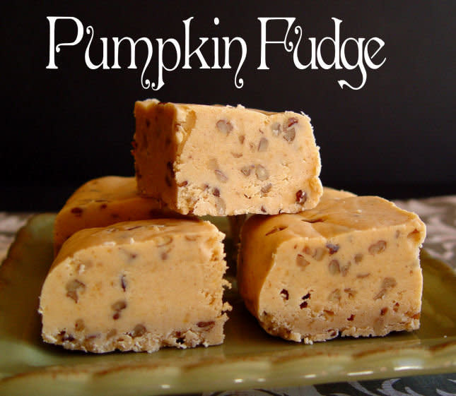 What better time to try out making fudge than on Thanksgiving? It's a bit of a project, so the long weekend seems ideal to us.  <a href="http://jamiecooksitup.net/2011/10/pumpkin-fudge/" target="_blank">Find the recipe at Jamie Cooks It Up</a>.