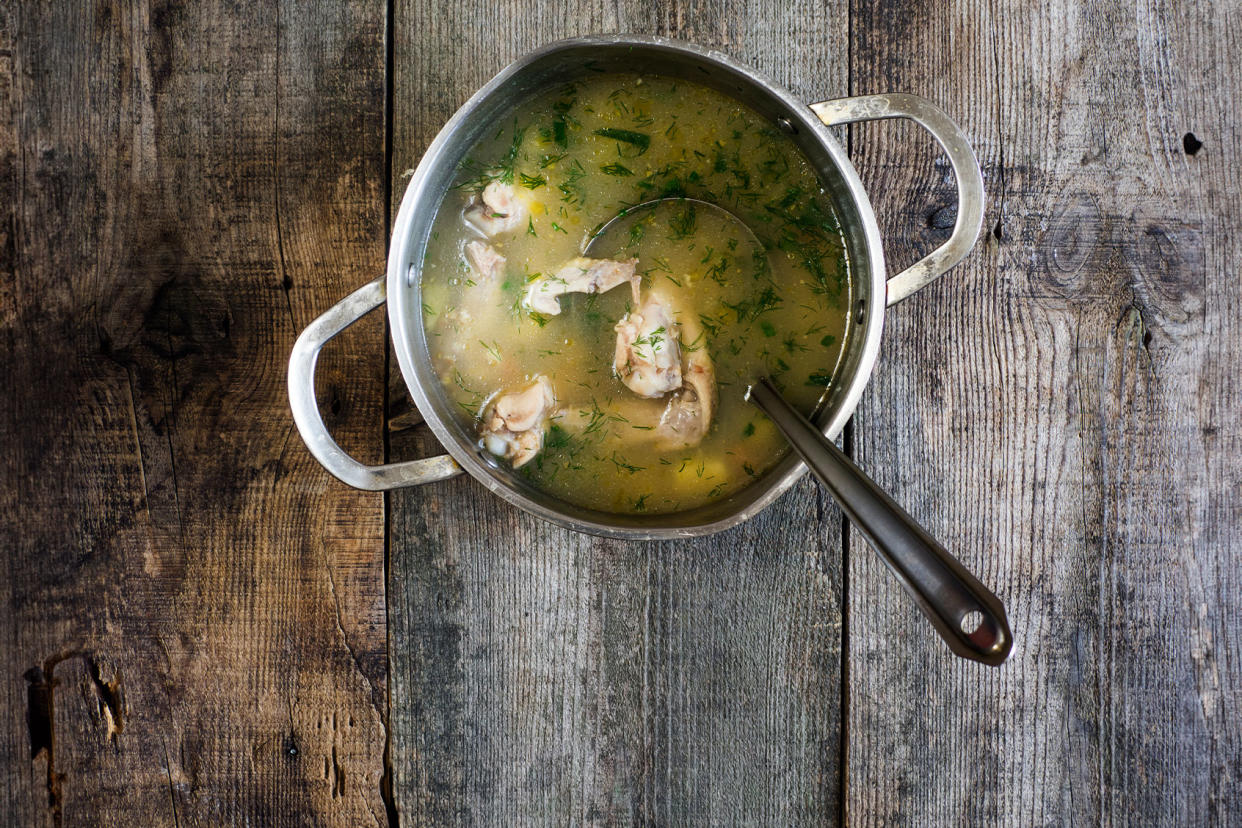 Pot of Chicken Soup Getty Images/Igor Golovnov