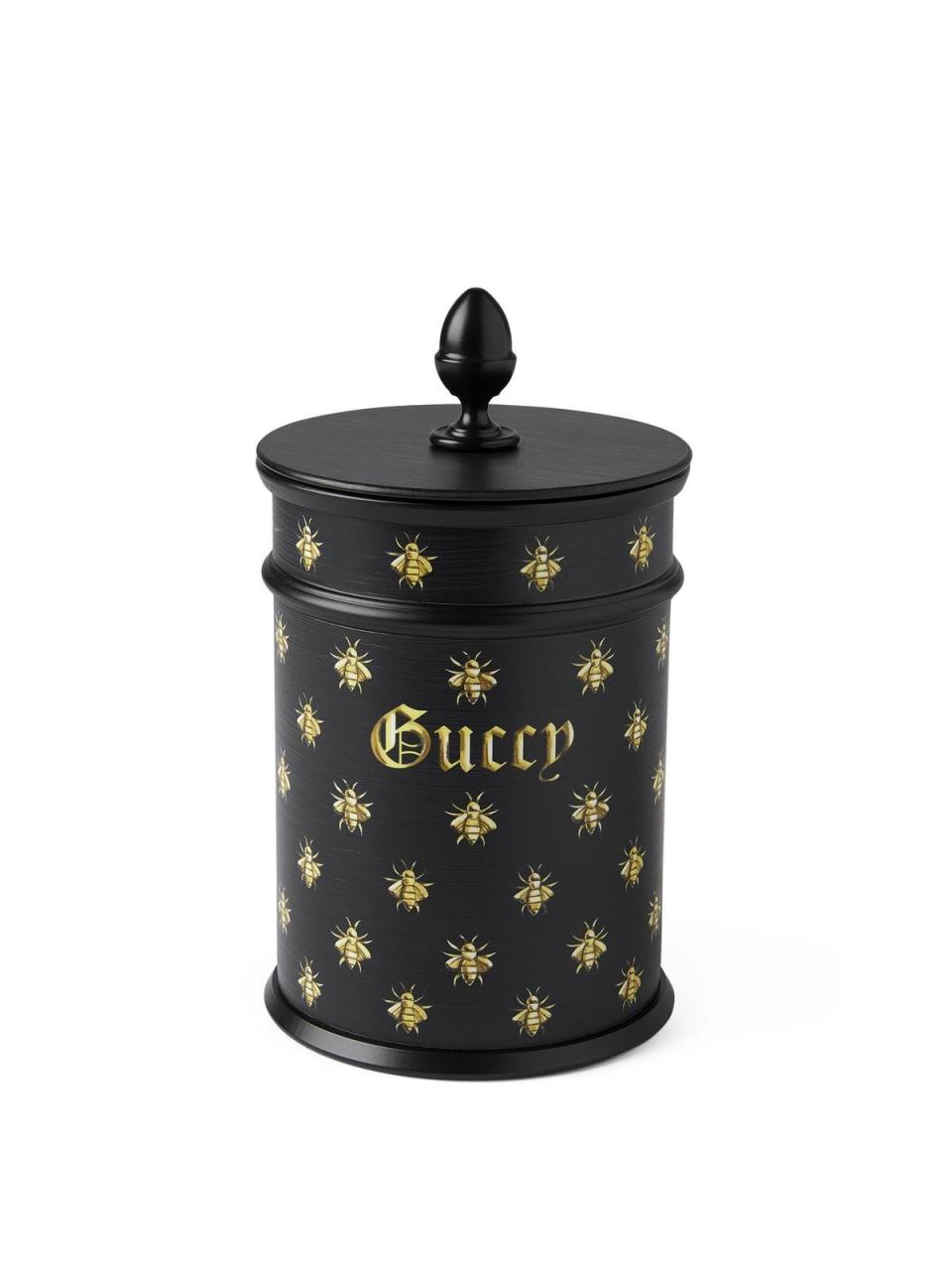 Herbosum系列「Guccy」蜜蜂印花迷你罐裝蠟燭。NT$15,300（GUCCI提供）