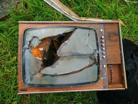 broken tv television