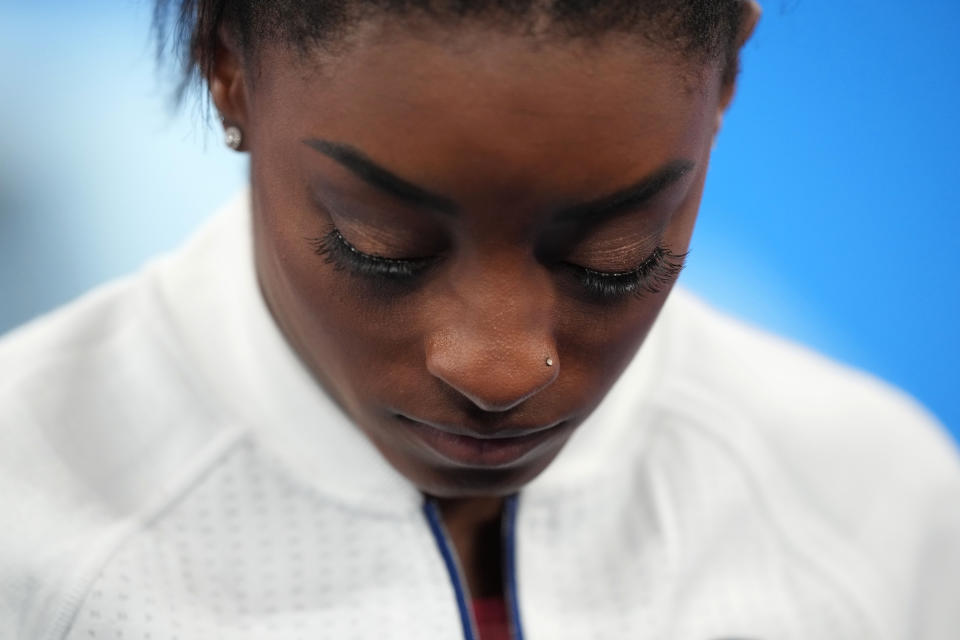 Simone Biles. (Photo by Mustafa Yalcin/Anadolu Agency via Getty Images)