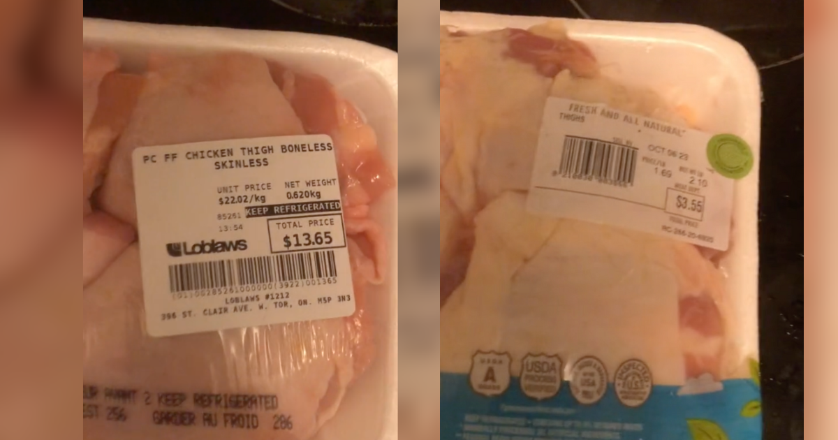TikTok video compares price of chicken in Canada vs. U.S.