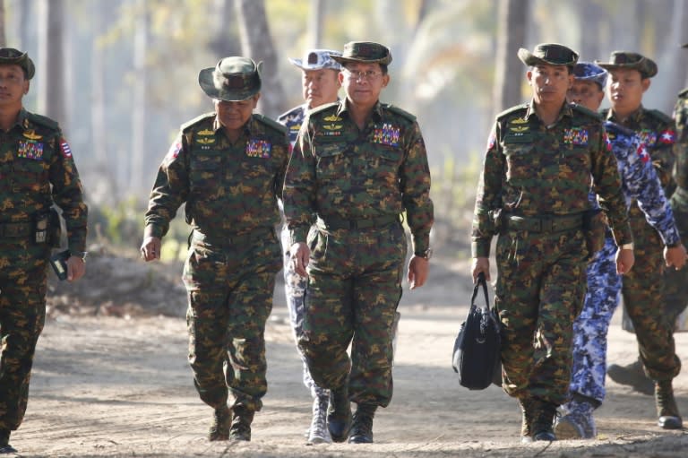 Many in Myanmar have jumped to the defence of the military, adopting photos of the head of the army as their Facebook profile pictures