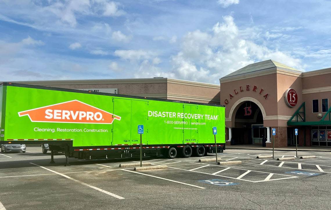 The ServPro Disaster Recovery Team is currently working on restoration efforts at the GTC Galleria Mall Cinemas.