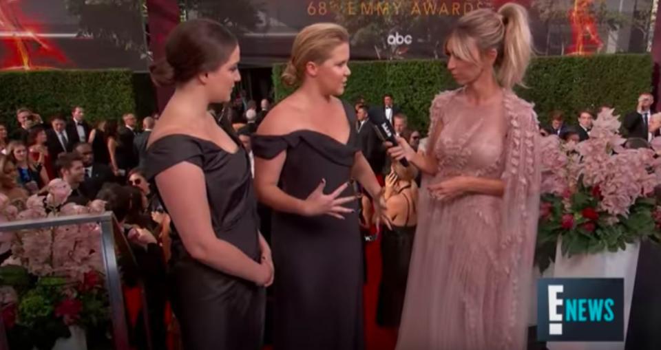 <p>"Who are you wearing?" is an expected question on the red carpet, but at the 2016 Emmys, Amy Schumer gave an unexpected answer. "An OB tampon!" she told Giuliana Rancic with a flare of realness. </p>