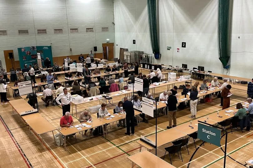 Counting taking place in Sevenoaks in the 2024 General Election