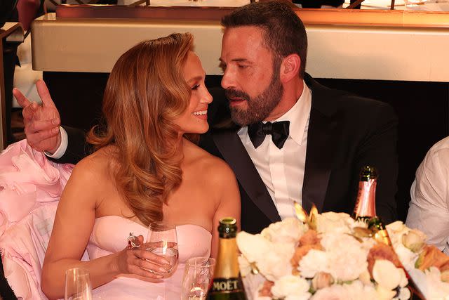 <p>Christopher Polk/Golden Globes 2024/Golden Globes 2024 via Getty </p> Jennifer Lopez and Ben Affleck at the 2024 Golden Globes