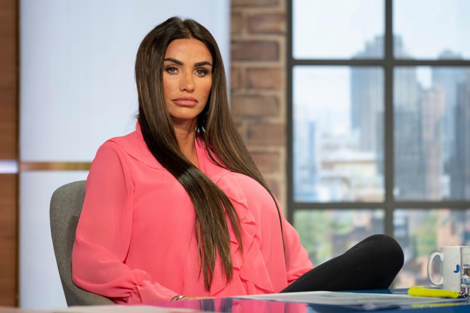 Katie Price during her appearance on Jeremy Vine on 5, recorded at ITN studios in central London. Picture date: Friday March 24, 2023.