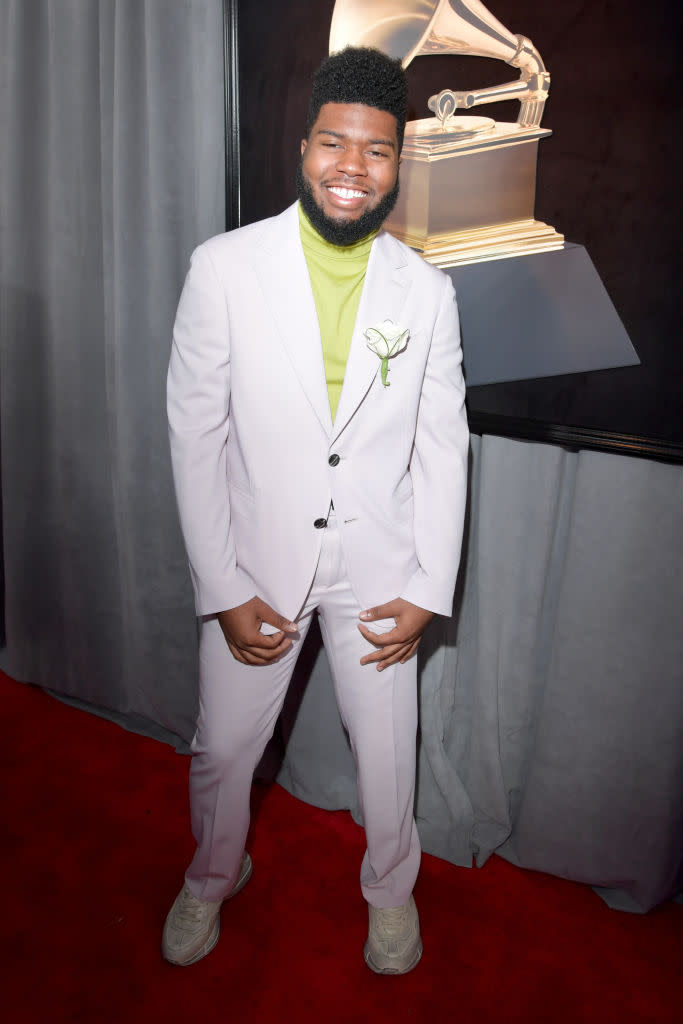 <p>Khalid attends the 60th Annual Grammy Awards at Madison Square Garden in New York on Jan. 28, 2018. (Photo: John Shearer/Getty Images) </p>