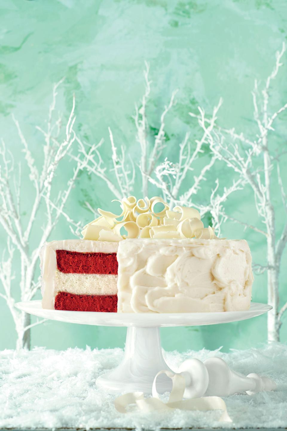 Red Velvet Cheesecake-Vanilla Cake with Cream Cheese Frosting