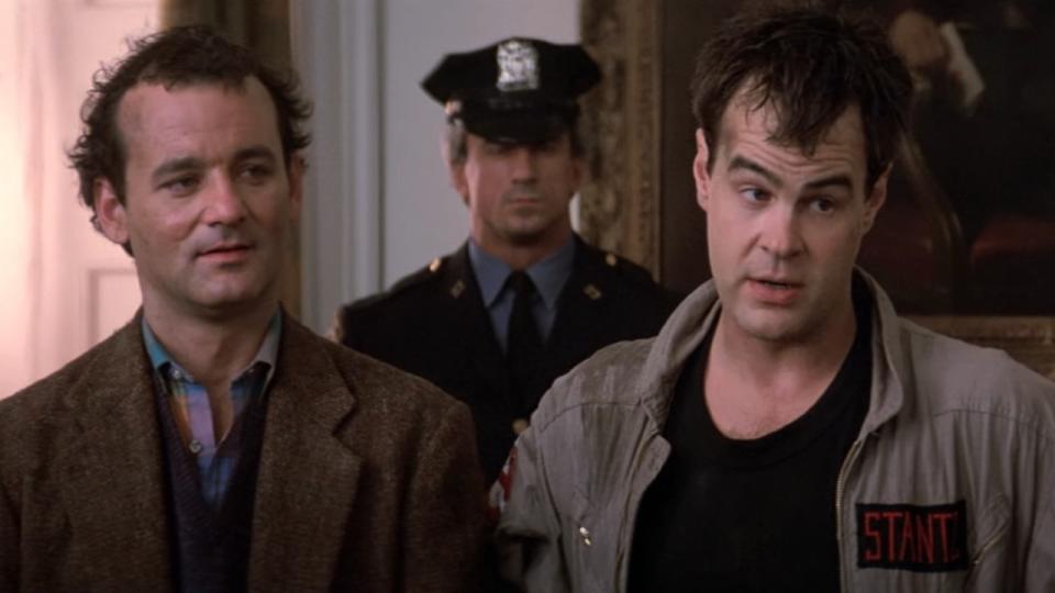 Bill Murray and Dan Aykroyd in Ghostbusteers.