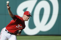 WASHINGTON, DC - JUNE 02: Stephen Strasburg #37 of the Washington Nationals delivers against the Atlanta Braves during the third inning of their game at Nationals Park on June 2, 2012 in Washington, DC. (Photo by Jonathan Ernst/Getty Images)