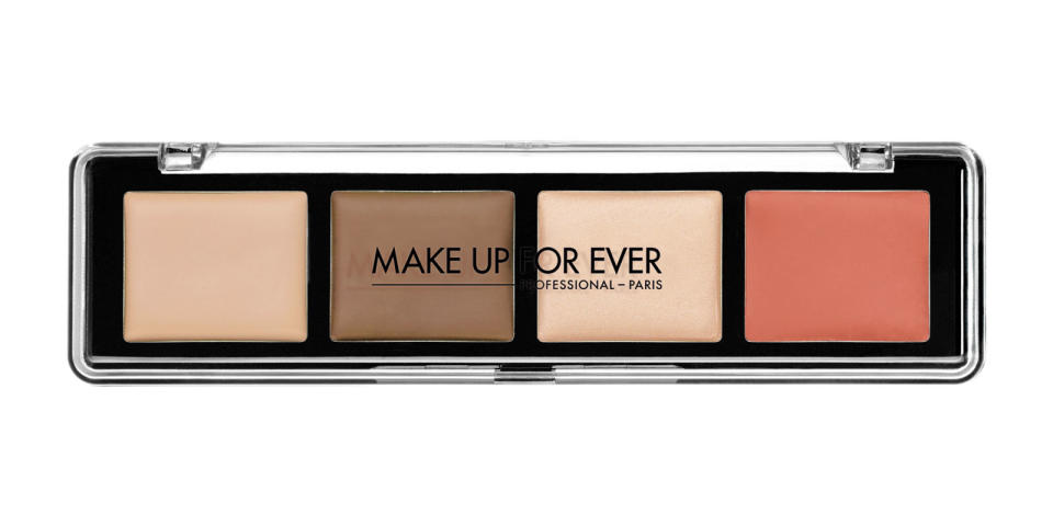 <p><strong>Make Up For Ever</strong> Pro Sculpting Face Palette, $45, <a rel="nofollow noopener" href="http://www.sephora.com/pro-sculpting-face-palette-P404776?skuId=1779784&om_mmc=ppc-GG&mkwid=sWcTiMxPt&pcrid=102175496199&pdv=c&site=_search&country_switch=&lang=en&gclid=CjwKEAjwoPG8BRCSi5uu6d6N5WcSJABHzD8F3_pelhqCo9ZBt5VmWTa0gEwsItlAWq76gc14cHHF6hoCw-Dw_wcB" target="_blank" data-ylk="slk:sephora.com;elm:context_link;itc:0;sec:content-canvas" class="link ">sephora.com</a>. </p>