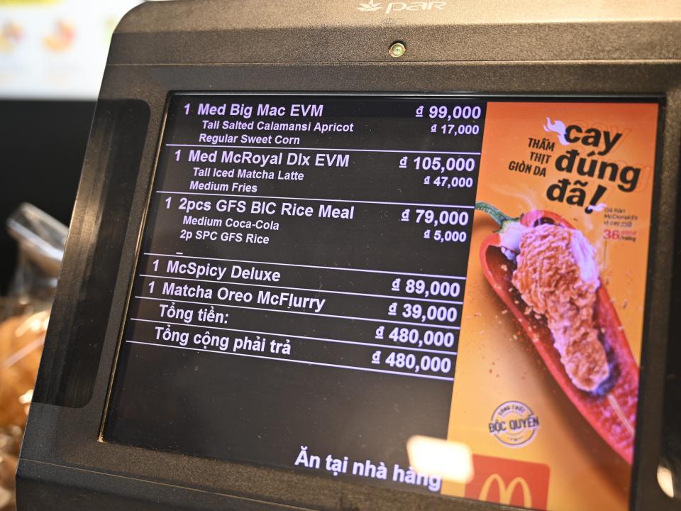 megan gilbert's order from mcdonald's in vietnam