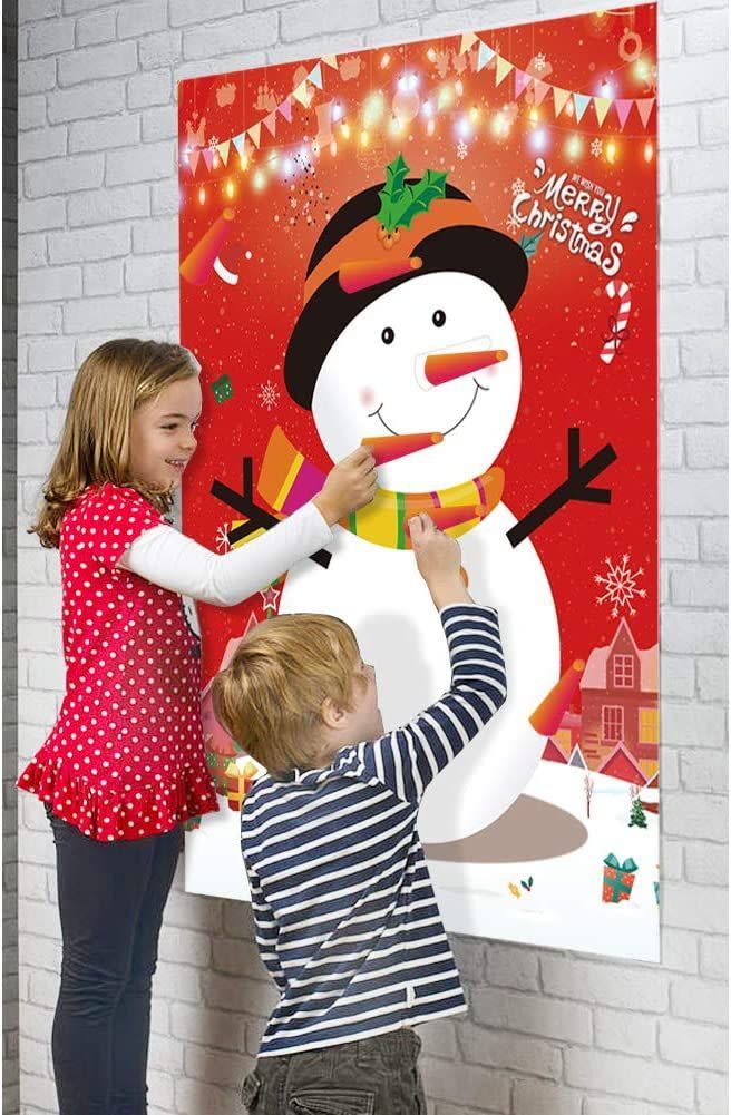 Pin the Nose on the Snowman Christmas Game