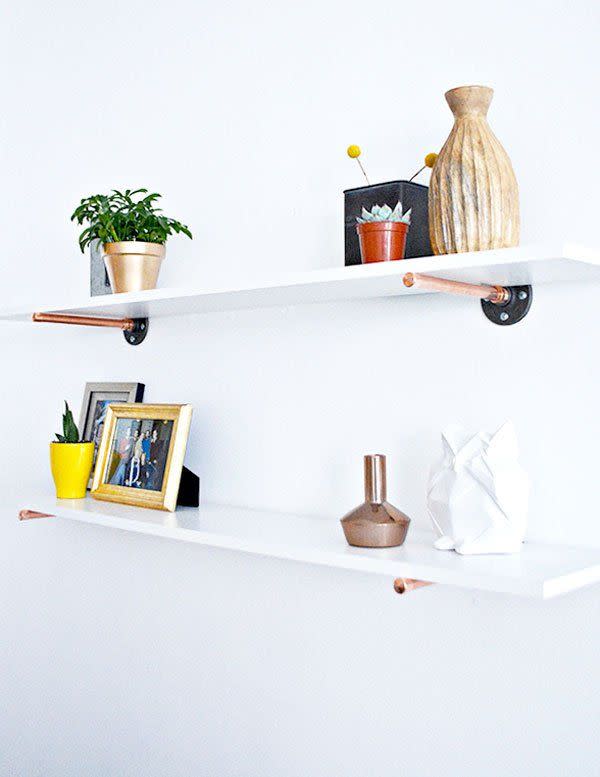 Copper Pipe Shelves