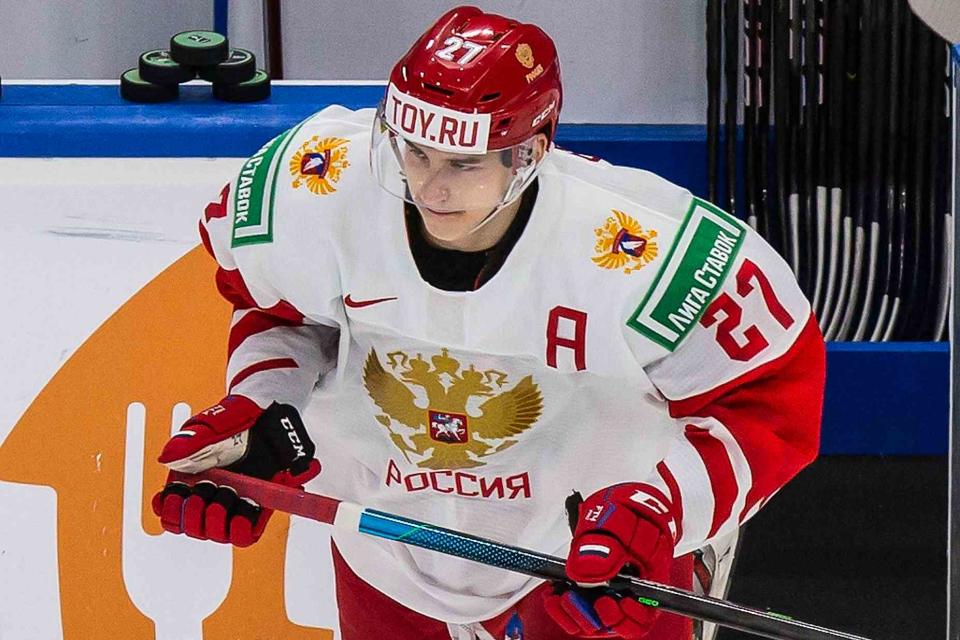 <p>Codie McLachlan/Getty</p> Toronto Maple Leafs prospect Rodion Amirov has died of a brain tumor.