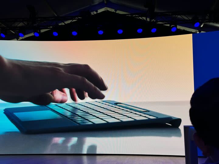 A close-up of the keyboard for the new Surface Pro.