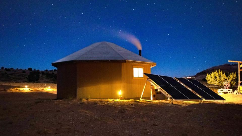 PHOTO: The home of Eleanor Paddock in Navajo Nation after being connected with electricity for the first time by the organization Navajo Power. (Dan Manzo/ABC News)