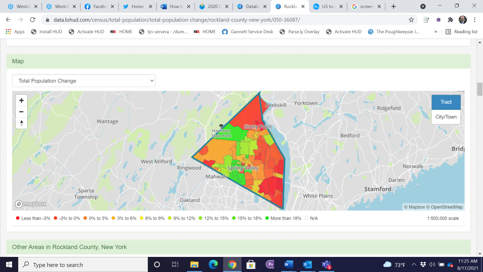 Rockland County Census Map 2020