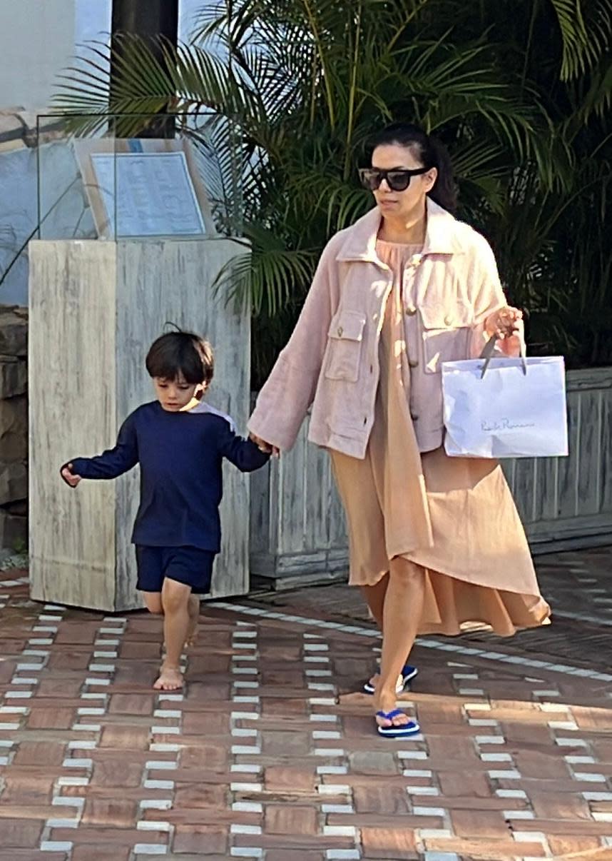 Eva Longoria and son Santiago Enrique