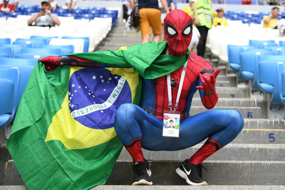 Photogenic fans: Brazil vs. Mexico