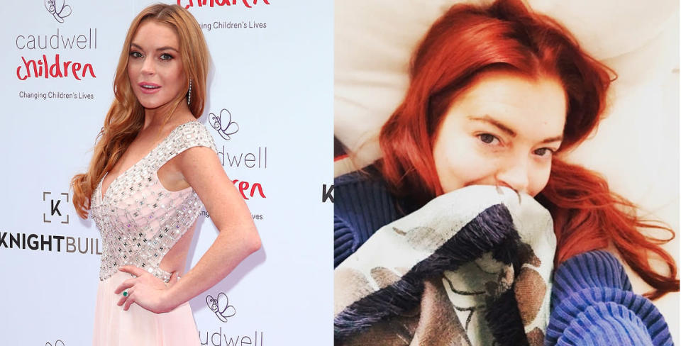 <p>Our fav redhead has been enjoying strawberry-blonde tresses for the past few years , but took to Instagram to showcase her fiery new red tresses. <i> (Photos: Danny Martindale/WireImage/ Instagram/November 2016) </i> </p>