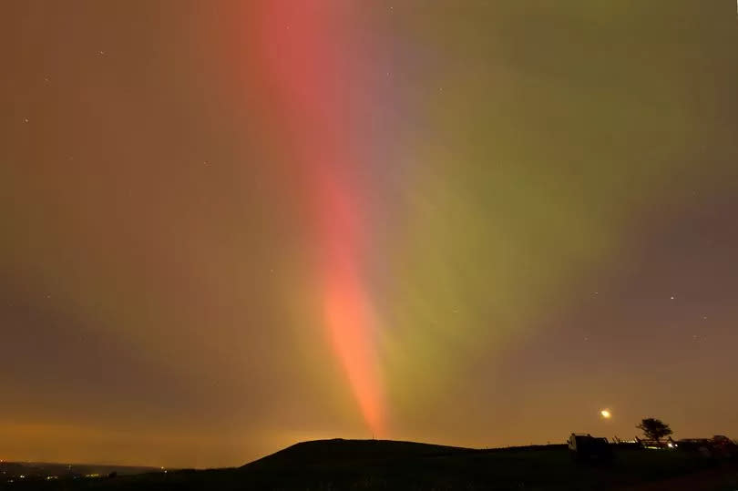 The aurora borealis, or northern lights, puts on a spectacular display over the Weaver Hills, Staffordshire. -Credit:Rod Kirkpatrick/RKP Photography