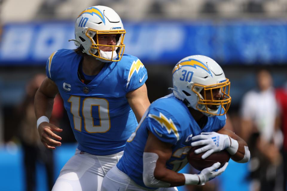 With top wideout Keenan Allen likely to miss Sunday's game against the Giants, the Chargers will have to rely on the arm of QB Justin Herbert and the legs of RB Austin Ekeler.