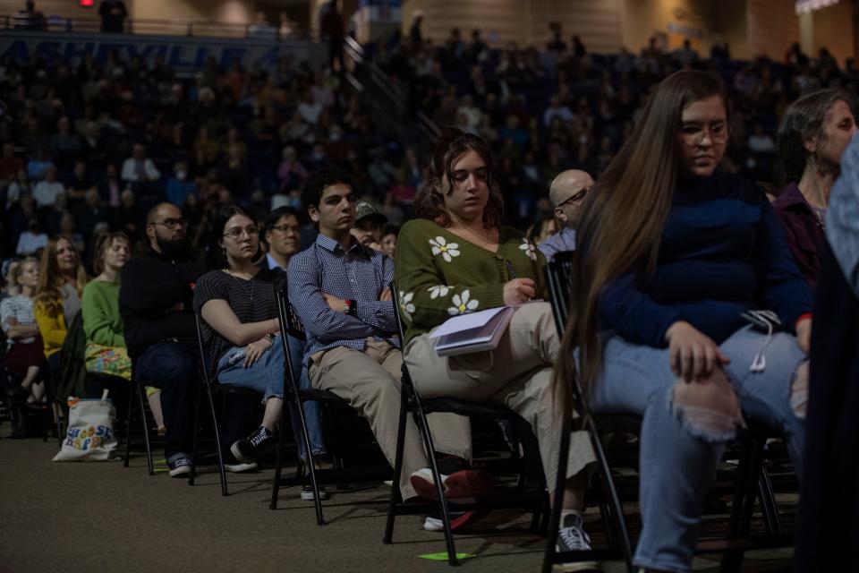 Ta-Nehisi Coates, an author and journalist, answered questions from Tiece Ruffin, director of Africana studies and professor of Africana studies and education at UNC Asheville, February 28, 2023.