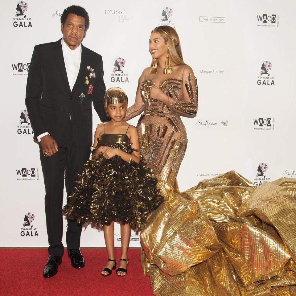 Blue Ivy with her parents at the Wearable Art Gala (Beyonce/Instagram)