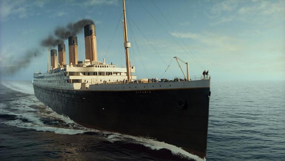In this film image released by Paramount Pictures, a scene is shown from 3-D version of James Cameron’s romantic epic "Titanic." (AP Photo/Paramount Pictures)