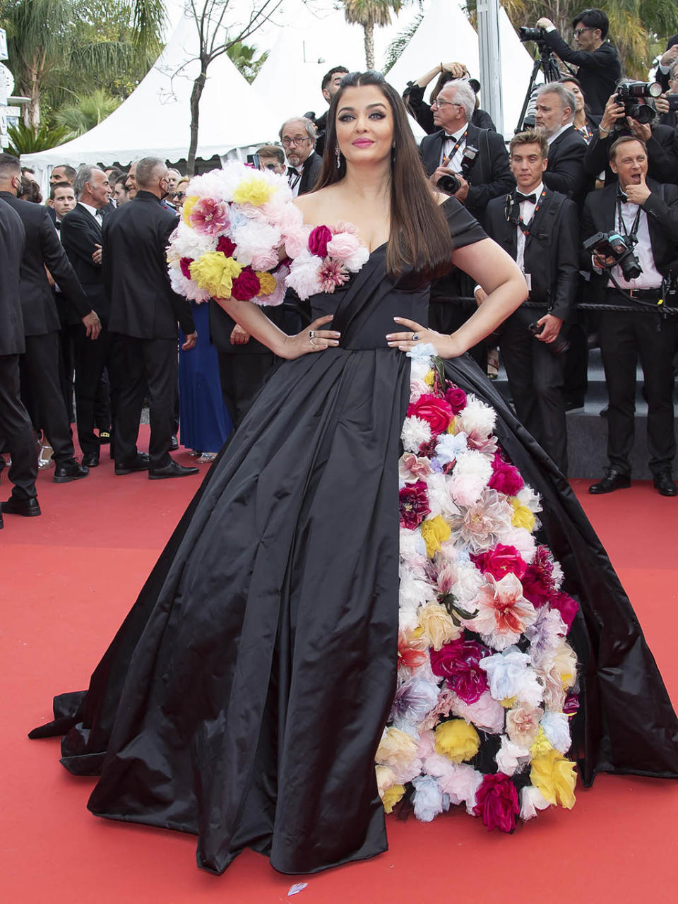 Aishwarya Rai on the red carpet at the “Top Gun: Maverick” during the 75th annual Cannes film festival at Palais des Festivals on May 18, 2022. - Credit: KCS Presse / MEGA