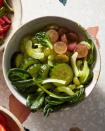 <p>Give your body a boost with this good-for-you salad inspired by a classic green juice. All you need is cucumber, packed baby spinach, thinly sliced celery, and seedless grapes. <a href="https://www.marthastewart.com/1535531/green-juice-salad" rel="nofollow noopener" target="_blank" data-ylk="slk:View Recipe;elm:context_link;itc:0;sec:content-canvas" class="link ">View Recipe</a></p>