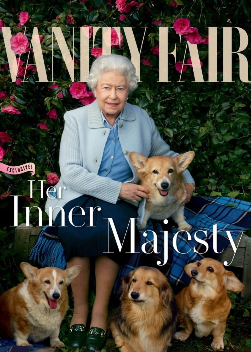 英國女王伊莉莎白二世與她的柯基犬登上美國雜誌《浮華世界》封面（美聯社）