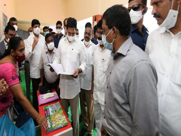 Andhra Pradesh Chief Minister Jagan Mohan Reddy at the launch of the scheme on Thursday. 