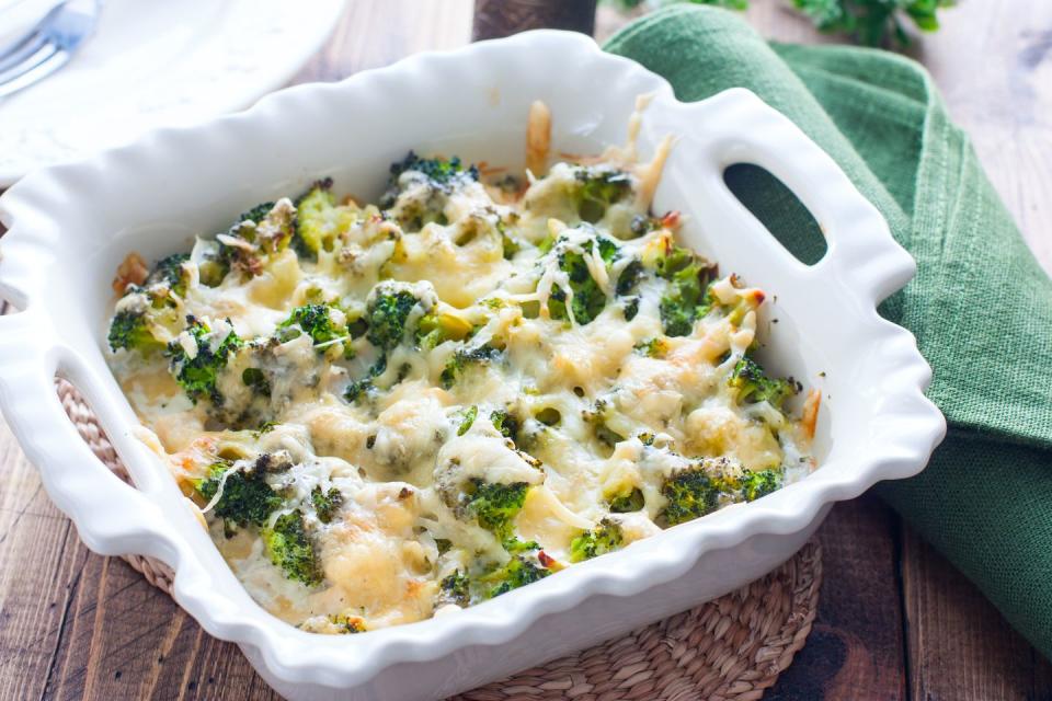 <p>Is there anything cheese can't fix? If you're really struggling with the taste of veggies, sprinkle some cheese over them and let it get nice and melty for ooey gooey deliciousness. Cheese goes great with any vegetable, but especially broccoli, cauliflower, potatoes, asparagus, or zucchini. </p>