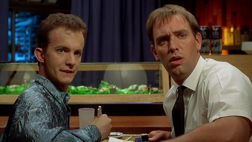 Trey Parker and Dian Bachar in Orgazmo