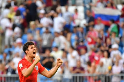 Super 'Slab head': Harry Maguire shot to prominence with his performances at the 2018 World Cup