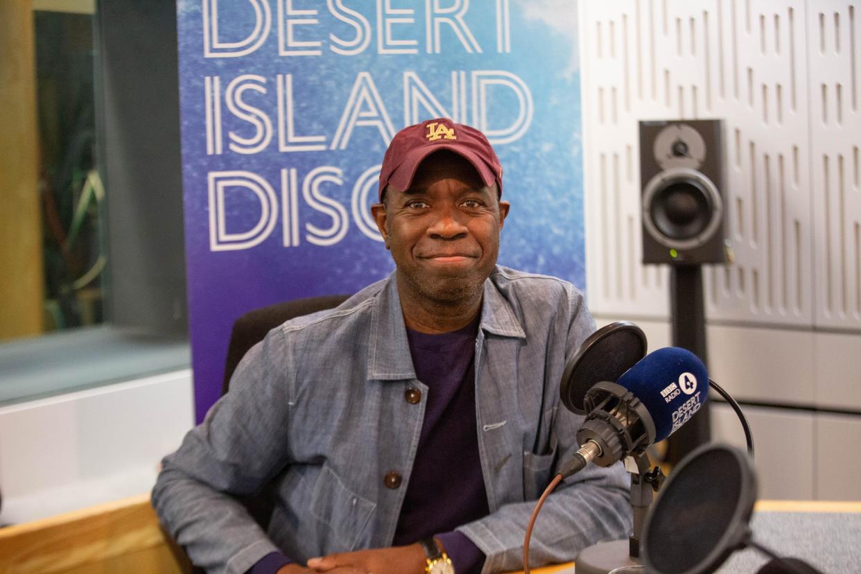 Broadcaster Clive Myrie pictured in the Desert Islands Discs studio.