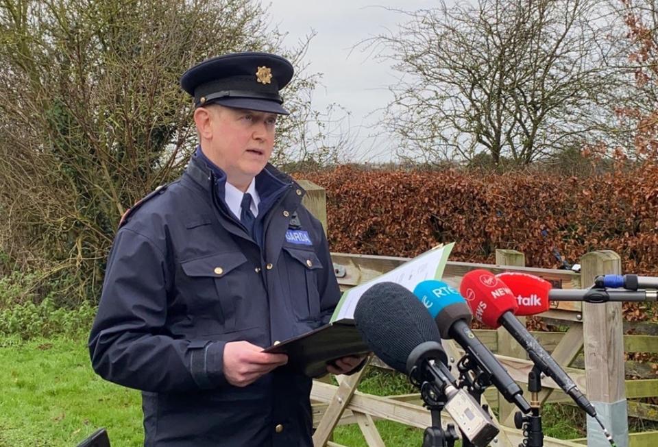 Superintendent Eamonn Curley speaks to the media after the suspected murder of Ashling Murphy (Dominic McGrath/PA) (PA Wire)