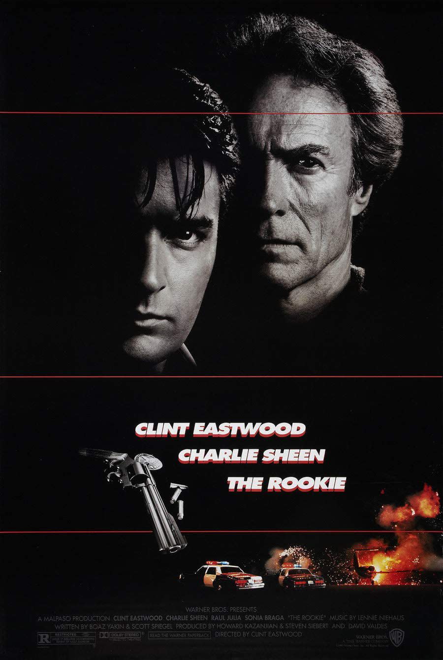 THE ROOKIE MOVIE POSTER 2 Sided ORIGINAL 27x40 CLINT EASTWOOD CHARLIE SHEEN