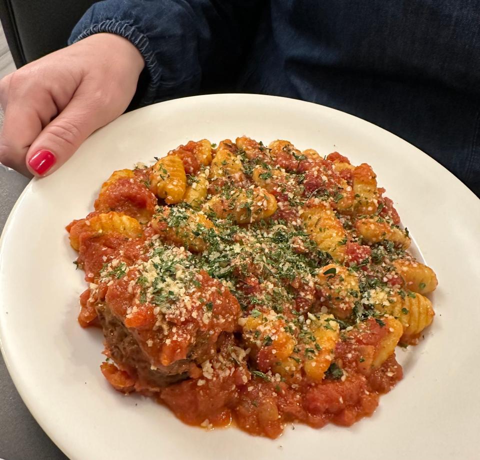 Old-school potato gnocchi sauteed and topped with marinara is one of the specialty pasta entrees at Maisano's Little Italian Kitchen.